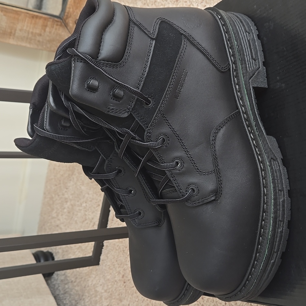 NEW Men's Black Safety Boots with Ankle Support and Insoles